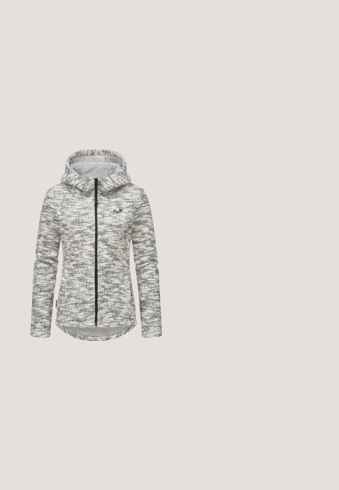 Grau-weiße Kapuzenfleecejacke mit strukturiertem Muster, vollem Reißverschluss und langen Ärmeln, mit abgerundetem Saum und dezentem Logo.; Zwei weiße kurzärmelige T-Shirts mit rundem Halsausschnitt, aus weichem Baumwollstoff, mit glatter Textur und schlichtem Design.; Schwarze Sweatpants aus einem Baumwoll-Mischgewebe, mit einem elastischen Bund und Zugband, seitlichen Taschen und schmal zulaufenden Säumen.; Hellgrauer und weißer Sportschuh mit Mesh-Obermaterial, gepolsterter Sohle, Zuglaschen und verstellbaren Schnürsenkeln mit Klemmverschluss, seitlich dargestellt.; Grahamfarbener Schultertasche mit strukturierter Oberfläche, gebogenem Oberteil, verstellbarem Tragegurt und einem markanten gelben Logodetail.; Elli HALFMOON ASTRO STAR - Halskette - silberfarben