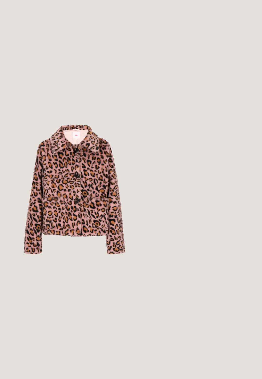 Jakke i leopardprint med en rosa faux fur-materiale, knaplukning og to forlommer. Krave-design med lange ærmer.; Langærmet strikket sweater med rød og mørk pink argyle diamanternet mønster samt ribstrikkede manchetter og kant, vist bagfra.; Blå denimjeans med en løs pasform, der har et fem-lomme-design, knaplukning og subtilt slid i stofstrukturen.; Brune ankelstøvler med en glat ruskindsfinish, en flad gummisål og en blød foring. Har en pull-tab og tonet syning.; Beige ruskinds håndtaske med en blød tekstur, mørke læderhåndtag, sølvhardware og sorte accenter. Har en struktureret form og to håndtag.; antura accessori BALLOON - Ringe - rosso rossetto
