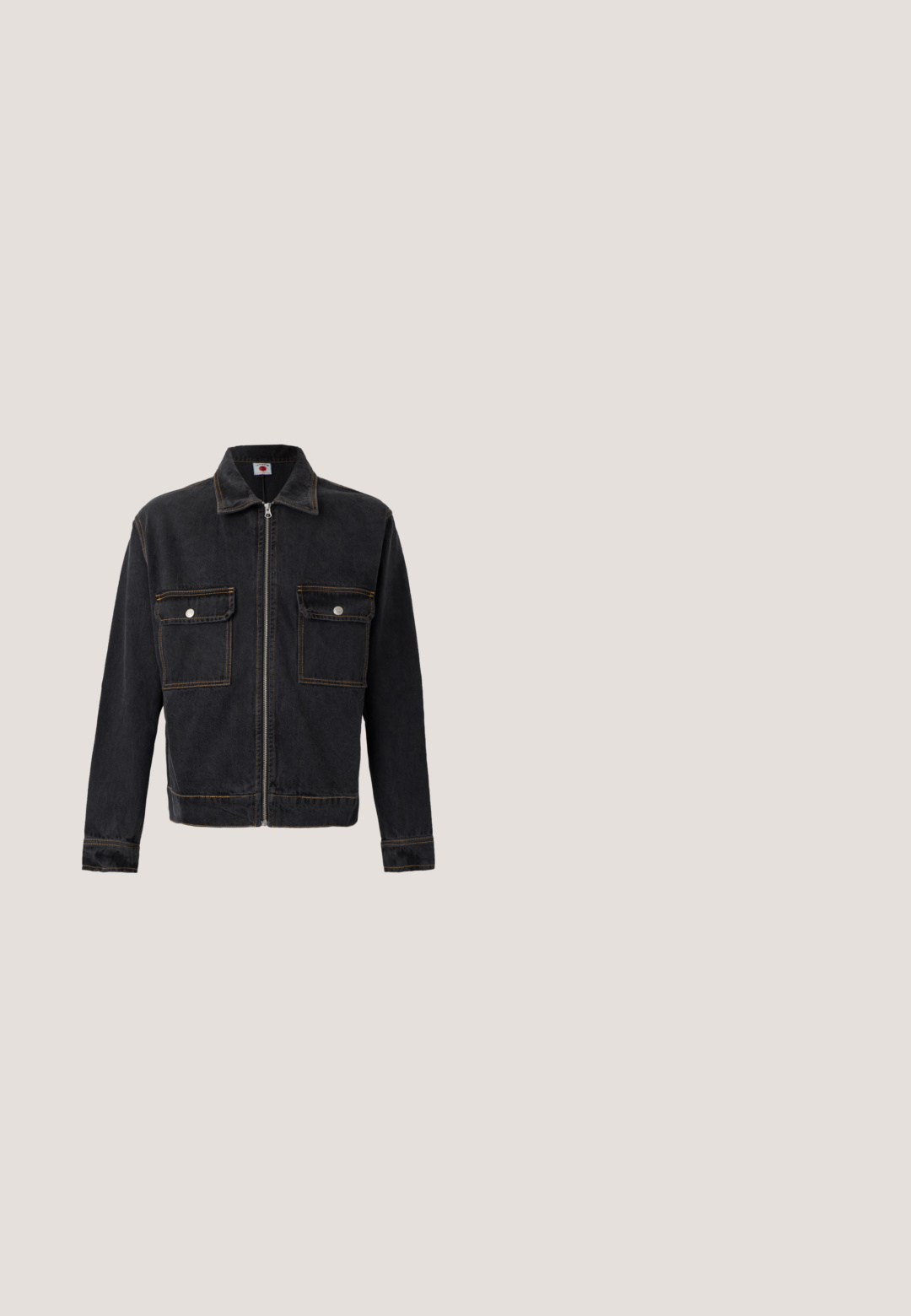 Black denim jacket with front zipper, two flap chest pockets with buttons, and contrasting yellow stitching on a light gray background.; Black zip-up hoodie made of cotton blend, featuring a kangaroo pocket, drawstring hood, and front logo. Soft texture and ribbed cuffs.; Black cotton t-shirt with a round neck, short sleeves, and a small embossed logo on the front. Smooth texture, casual design.; Black athletic shorts made of lightweight fabric, featuring an elastic waistband and a small logo accent on the lower left leg.; Black ankle boot with a padded upper, elastic drawstring closure, textured rubber sole, and contrasting white logo on the cuff.; Black Moschino crossbody bag with front flap, two buckle straps, and logo patch on a plain light background.