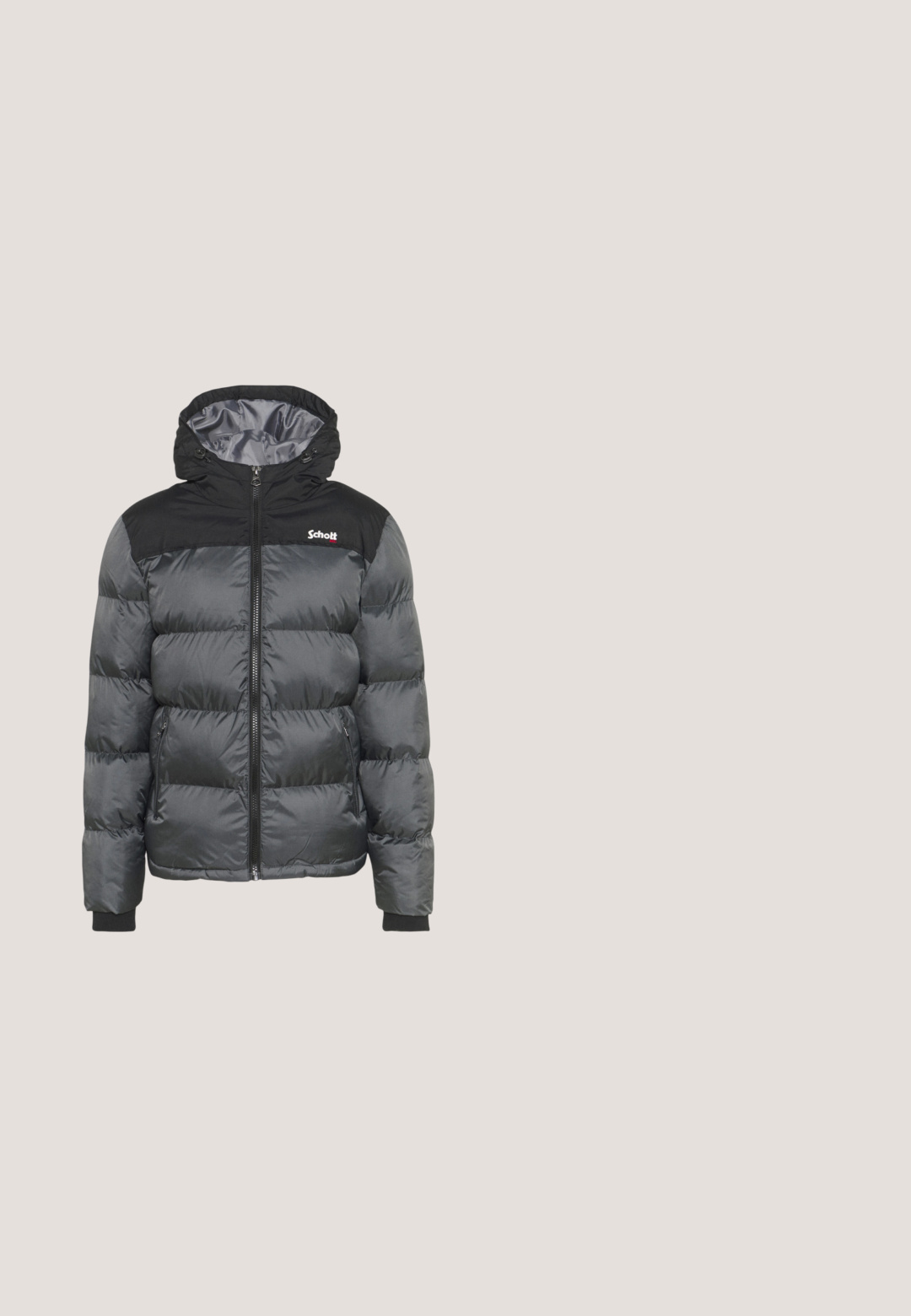 Schott UTAH - Winterjas - anthracite; Zwarte coltrui met lange mouwen en geribde boorden en zoom, gemaakt van een zachte gebreide stof.; Witte lange mouw turtleneck-shirt gemaakt van zachte, rekbare stof. Heeft een hoge kraag en een aangesloten ontwerp, wat zorgt voor een gestroomlijnde uitstraling.; Zwarte spijkerbroek van denim met een rechte pijp, voorzien van een klassiek vijf-pocket ontwerp, metalen knoopsluiting en subtiele stikdetails.; Zwarte suède enkellaarsjes met een gladde textuur, een gebogen neus en gestikte details. Combinatie met lichtblauwe opgerolde jeans en witte sokken.; Zwarte leren riem met een rechthoekige zilveren metalen gesp. Heeft het "Levi's" logo in reliëf op de gesp. Glad oppervlak, klassiek ontwerp.