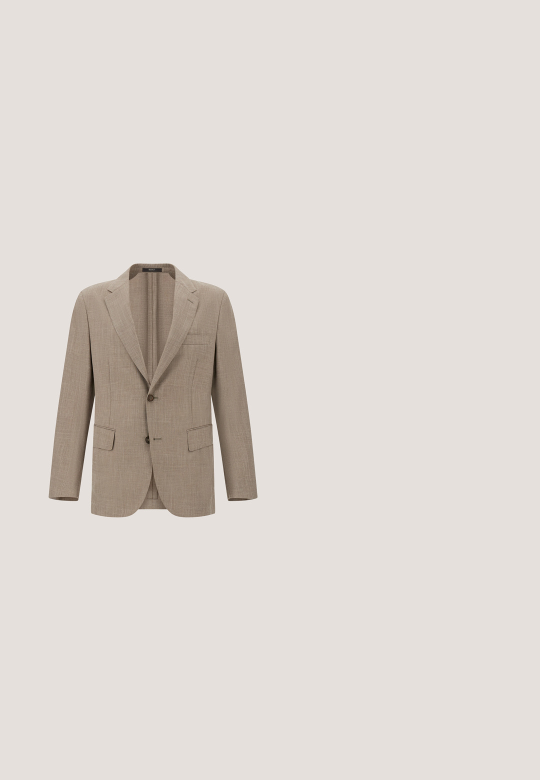 Beige linnen blazer met een notch lapel, twee knopen en twee voorzakken. Geweven stof met een subtiel patroon.; Getextureerde bruine gebreide stof met een golvend patroon, met verschillende tinten beige en lichtbruin. Zachte, gezellige uitstraling met zichtbare steken.; Beige op maat gemaakte herenhose met zijzakken, riemlussen, knoopsluiting en een voorritssluiting.; Zign by Zalando LEATHER - Sportieve veterschoenen - taupe; Bruine leren horlogeband met een witte textuur wijzerplaat, kast in roségoudkleur, langwerpige uurmarkeringen en een kleine blauwe seconden subwijzer.; Bruine leren riem met een zilverkleurige rechthoekige metalen gesp, opgerold met zichtbare stiksels en meerdere verstelgaten.