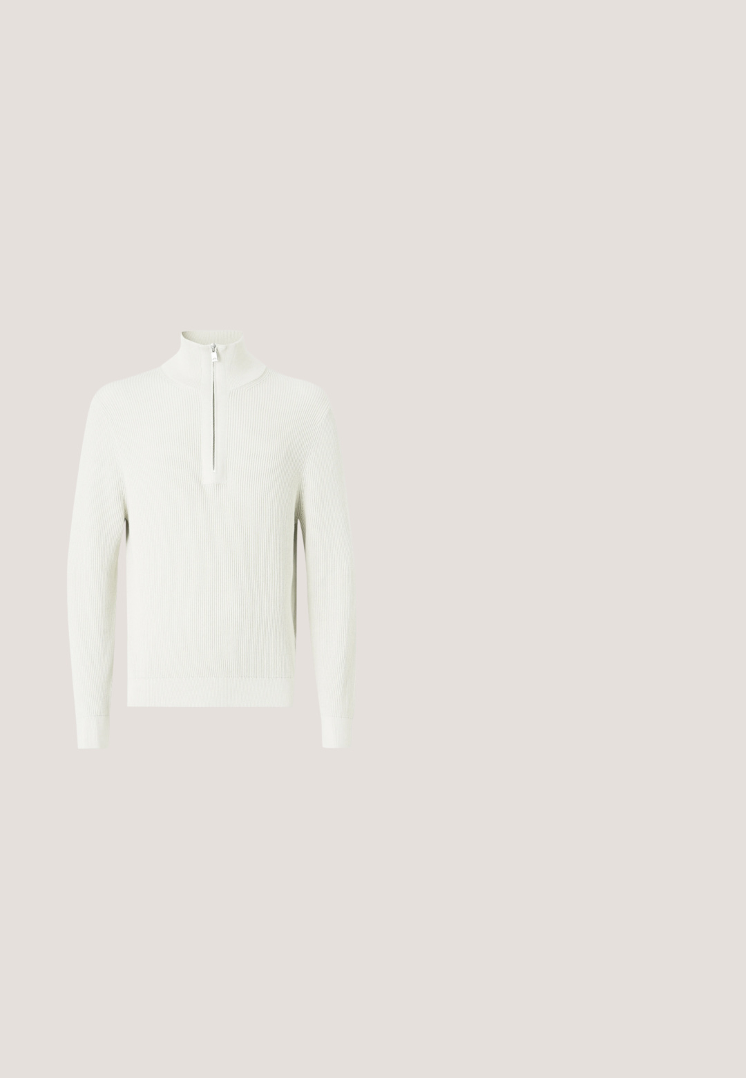 Pull en maille côtelée crème avec un col montant et une demi-fermeture éclair. Manches longues et silhouette épurée. Texture douce et design moderne.; sandro JOKER - Chemise - noir; Short en jean noir à ourlets roulés, fermeture à bouton devant, passants pour ceinture et cinq poches, présenté sur fond blanc uni.; Chaussure habillée en cuir noir avec une finition lisse, bout arrondi et design à lacets ; présente des détails de couture sur le dessus et une semelle plate.; Sac messager en cuir noir à surface texturée, avec une bandoulière ajustable et un rabat avant affichant un logo discret. Forme compacte et rectangulaire.; Ceinture en cuir noir avec une texture lisse, dotée d'une boucle en métal argenté et d'un design classique. La ceinture est soigneusement enroulée.