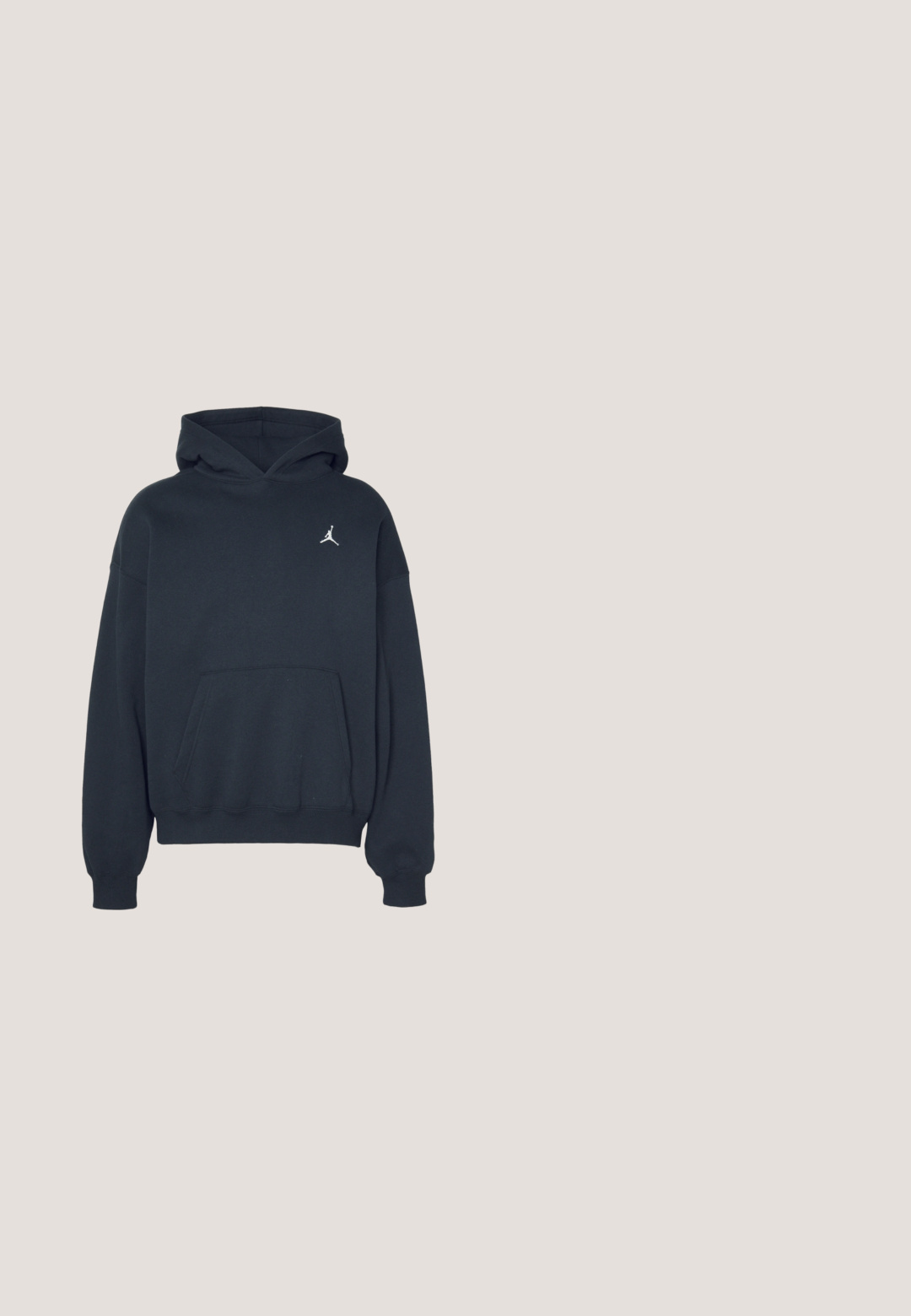 Sort hættetrøje lavet af bomuld med en kængurulomme, afslappet pasform og et lille hvidt Jumpman-logo på venstre brystområde.; Hvid bomulds T-shirt med korte ærmer og rund hals. Har et lille, diskret Nike-logo på brystet og et sidelabel.; Sorte træningsbukser lavet af let, skinnende materiale med elastisk talje, tætsiddende pasform og med lynlåslommer. Har et logo som accent.; Sort Nike Air Force 1 sneaker med en glat læderoverdel, perforeret tå for åndbarhed, sorte snørebånd og en textured gummisål.; Arnette MWAMBA - Solbriller - transparent; Fossil JEWELRY NECKLACE - Halskæder - silver-coloured