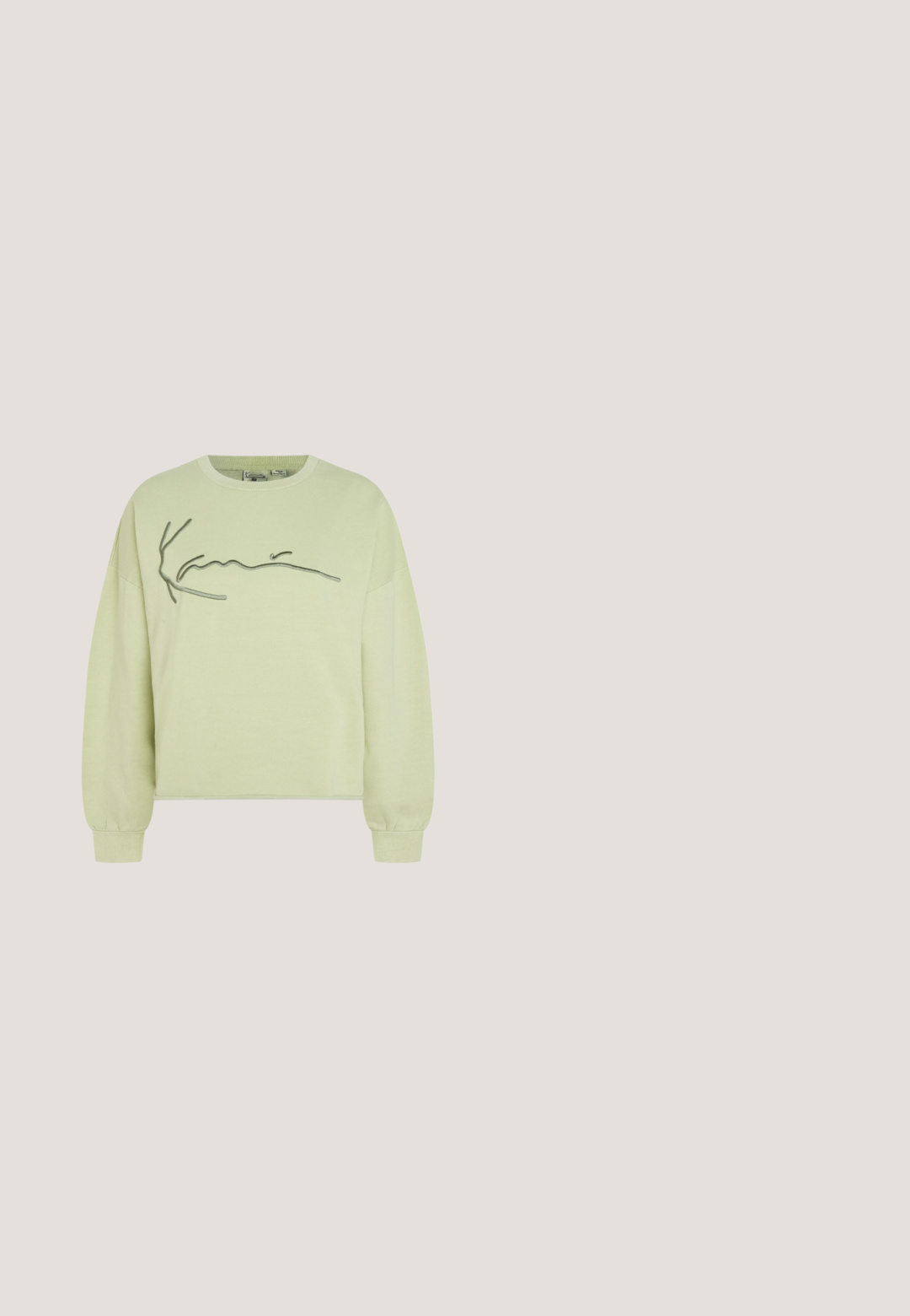 Sweatshirt crewneck vert clair à manches longues, arborant un design de signature brodé en vert plus foncé sur le devant.; Débardeur jaune sans manches avec une texture douce, présentant des bretelles fines et un design brodé subtil sur le devant.; Shorts de sport taille haute jaunes en matériau extensible, avec le logo et le texte Nike blancs sur la ceinture, présentant des motifs de couture détaillés.; Personne avec les cheveux blonds courts portant des lunettes de soleil, une veste de varsity noire, un crop top graphique, un short large marron et des baskets blanches Nike, se tenant sur un sol vert.; Lunettes de soleil en écaille de tortue marron avec une forme vintage de lunettes cat-eye et des verres marron. Présente des branches courbées avec des accents rouges.; Sac à épaule en tissu noir avec une poignée torsadée, une sangle amovible et une fermeture zippée en haut. Texture lisse et design minimaliste.