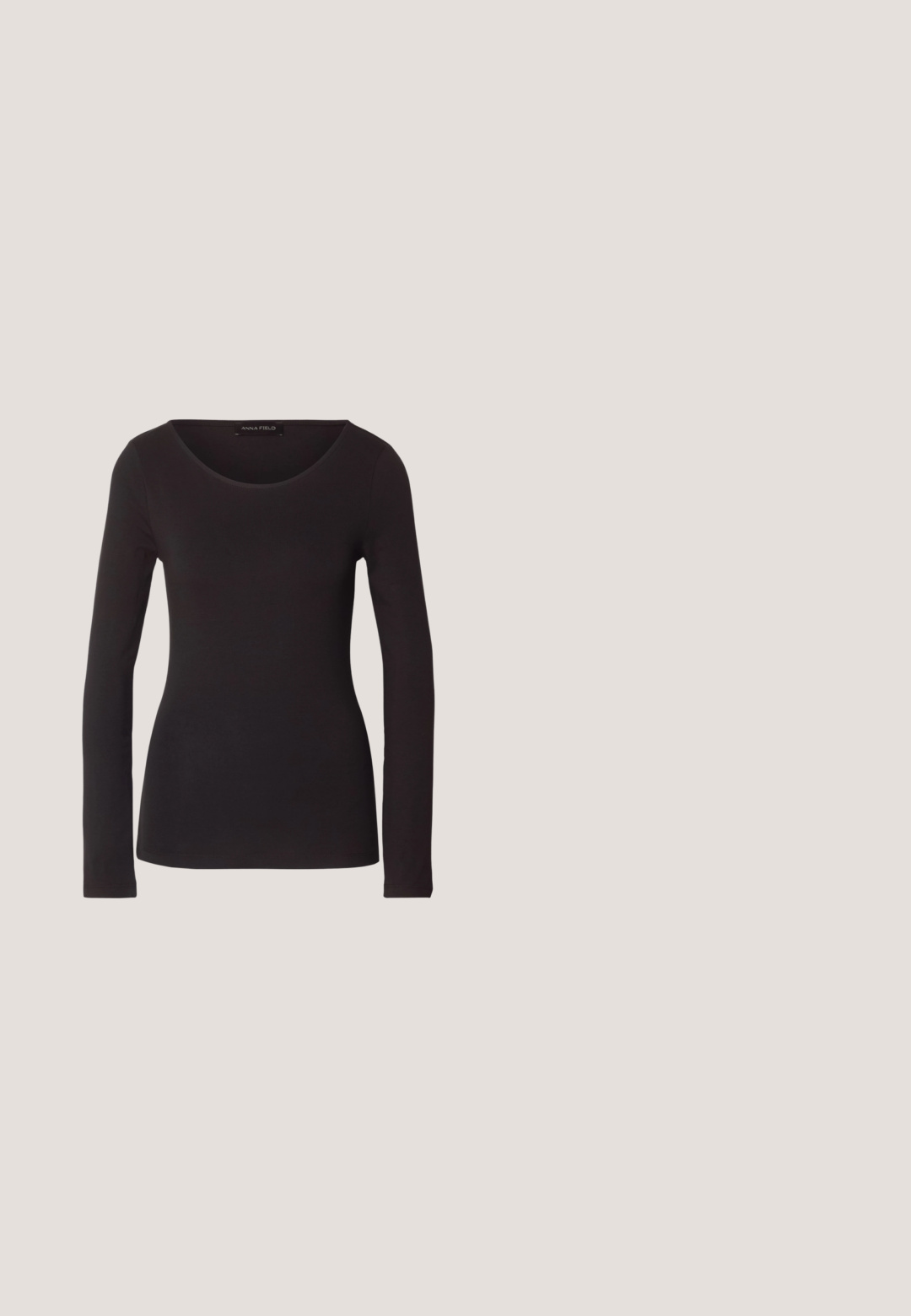 Sort langærmet top lavet af glat stof med rund halsudskæring og tætsiddende silhuet; har ingen mønstre eller detaljer.; Grå denim jeans med slim fit, der har to-knaps lukning, forlommer og let slidte kanter. Blød tekstur, lige ben-design.; Sort Chelsea-støvle lavet af læder og elastisk stof, med en kraftig gummisål med fremtrædende mønster og trækflapper for nem påtagning.; Sorte solbriller med rektangulært stel, mørke linser, glat plastmateriale og en metalaccent på templet.; Pieces PCALUANA SHOULDER BAG - Håndtasker - black; Sølv halskæde med en slank, fleksibel kæde og en glat, forlænget vedhæng. Har en lås med kædeforlænger for justerbar længde.