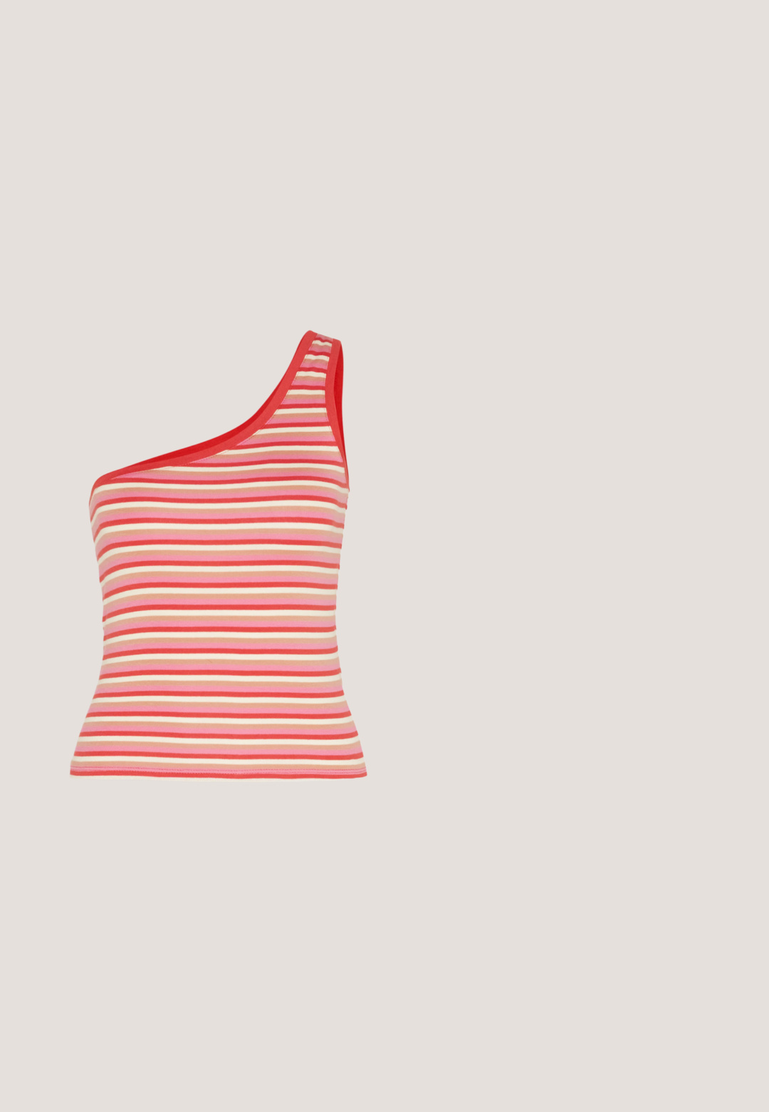 Cotton On JAMIE ONE SHOULDER CAMI - Topp - josie red chestnut; Hele sinise teksari jooksupüksid elastse vöökoha ja nööriga, elastsete mansettidega ning esiosa reitel veidi tuhmimaga pesu.; Valge nahast vabaajajalats ümmarguse näpunihkega, sileda tekstuuriga ja kontrastsete paeltega. Omab ventilatsiooniauke ja paksu kummist tallaga mugavuse tagamiseks.; Roosa läbipaistvusega prillid ovaalsete läätsedega, tumepunase varjundiga ja peenikeste varsidega, millel on sile viimistlus ja peened detailid raamile.; Roosa nahast käekott, millel on kaarjas kuju, üks reguleeritav õlavarre rihm ja ülemine tõmblukk. Tekstuuriga viimistlus, kus on nähtavad voldid.; Hõbedased rõngassõrmused, ringikujuline kuju, sile läikiv tekstuur ja ühtlane laius kogu ulatuses. Minimalistlik disain ilma lisadeta.