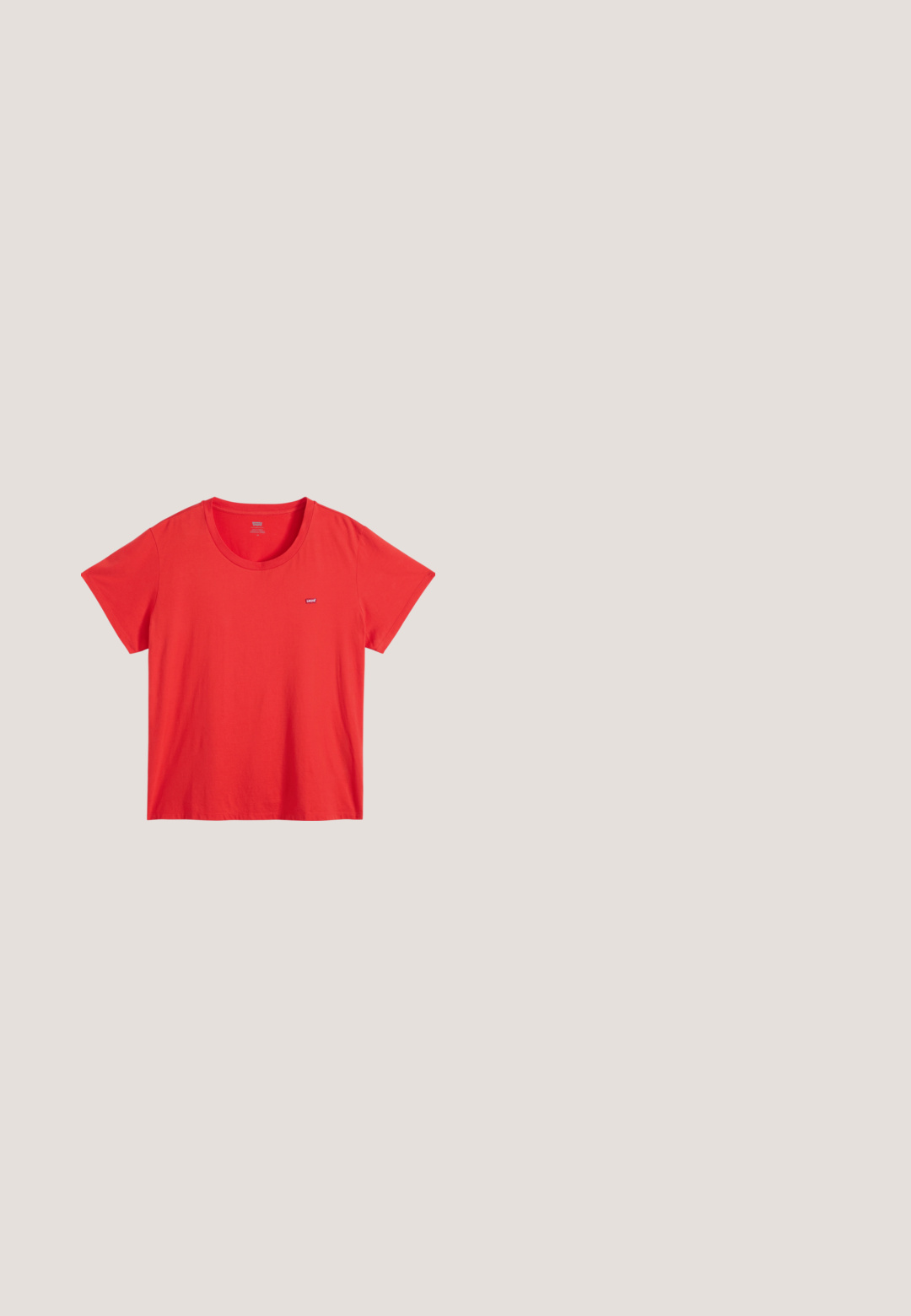 Κόκκινο βαμβακερό T-shirt με στρογγυλή λαιμόκοψη, κοντά μανίκια και ένα μικρό λογότυπο Levi's στην αριστερή πλευρά του στήθους. Απαλή υφή, άνετη εφαρμογή.; Αδύνατοι τζιν σε μεσαίο μπλε τζιν με λεία υφή, πεντατσέπη σχεδίαση και κλείσιμο με φερμουάρ. Διαθέτει διακριτική φθορά και τόνους ραφών.; Γκρι διχτυωτό παπούτσι τρεξίματος με χαρακτηριστική ροζ και κίτρινη λωρίδα, μαύρες λεπτομέρειες και υφασμάτινη λαστιχένια σόλα. Διαθέτει ενισχυμένη μύτη και επενδεδυμένο κολάρο.; Ροζ διαφανή γυαλιά ηλίου με ωοειδείς φακούς, σκούρο κόκκινο τόνισμα και κομψούς βραχίονες, με απαλή υφή και διακριτές λεπτομέρειες στο σκελετό.; Πληρωμένη πράσινη τσάντα ώμου με μαλακή υφή, ορθογώνιο σχήμα, μονή ιμάντα και χρυσή φερμουάρ κλείσιμο. Διαθέτει ραμμένο σχέδιο.; Ασημένες κρίκοι σκουλαρίκια που περιλαμβάνουν ένα charm σε σχήμα σταυρού και καρδιάς. Λείο, γυαλιστερό υφή με γυαλισμένη φινίρισμα. Κάθε charm κρέμεται από έναν ασφαλή βρόχο.