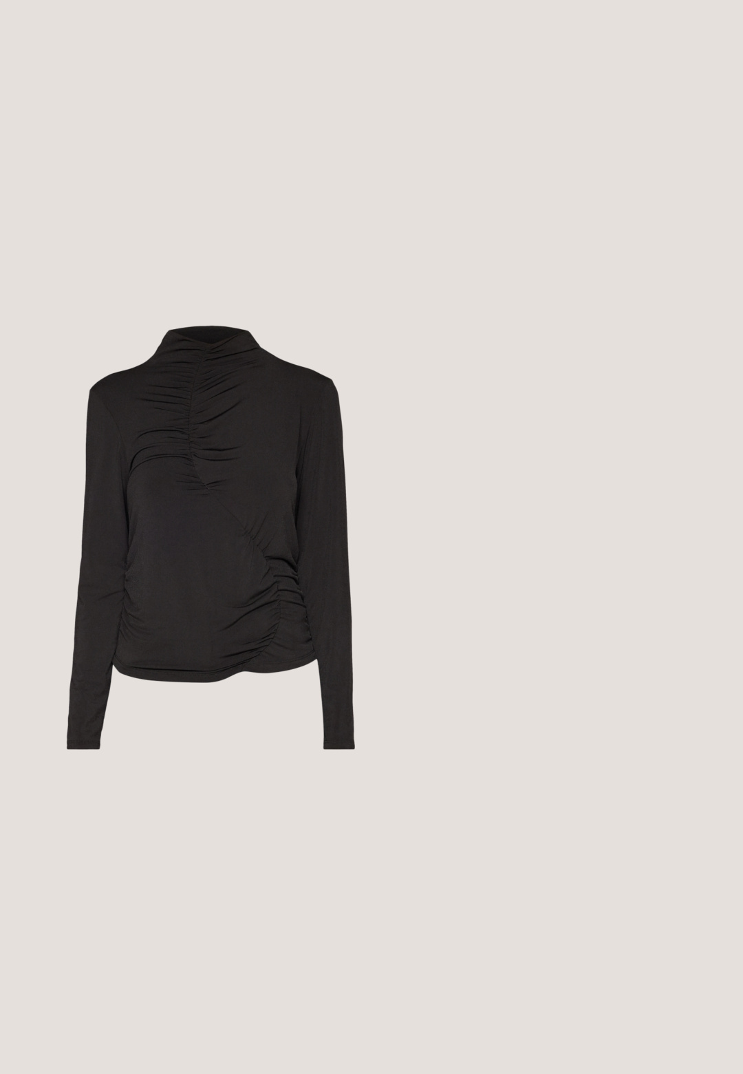 ONLY ONLBEA HIGH NECK RUCHING TOP  - Langarmshirt - black; ONLY ONLCAMILLE IDINA WIDE - Stoffhose - black; Schwarze Stiefeletten mit glänzender Oberfläche, quadratischer Zehenpartie und dicker Blockabsatz. Das Design zeichnet sich durch eine nahtlose Silhouette und minimalistische Markenkennzeichnung aus.; Schwarze Sonnenbrille mit grauen Gläsern, versehen mit einem Rastermuster aus kleinen metallischen Strasssteinen entlang der Fassung. Glatte Oberfläche, kantiges Design.; ALDO FARALAELIAX - Handtasche - blue; Paar mittelgroße glänzende silberne Hoop-Ohrringe mit dünnen Metallverschlüssen auf hellem neutralem Hintergrund.