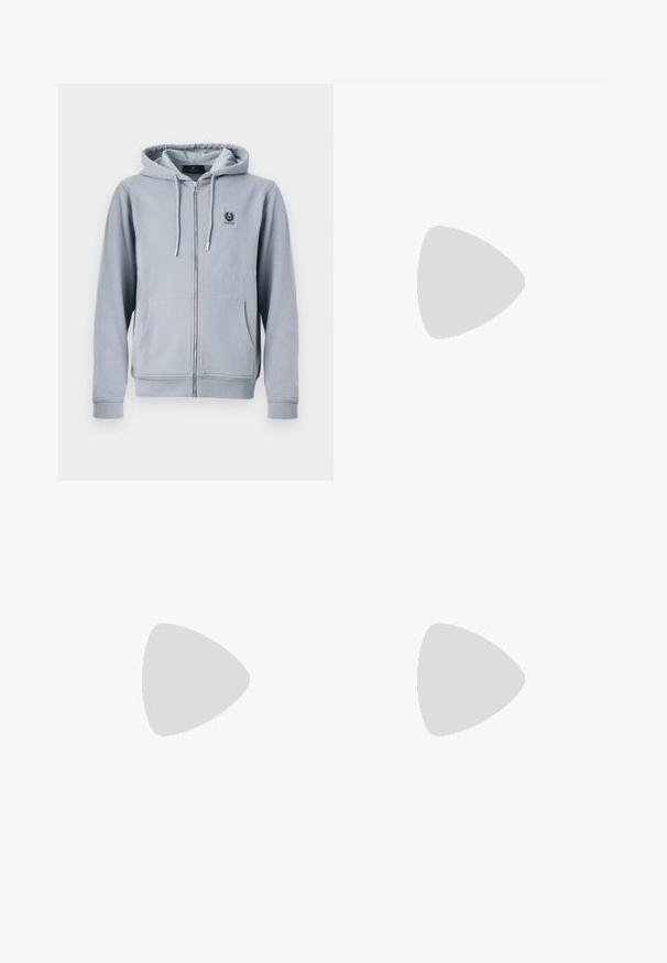 Sudadera con capucha gris claro con cremallera, bolsillos frontales, cordones en la capucha y un pequeño parche negro con logo en el pecho izquierdo.; Camiseta blanca de algodón con un logo negro de EA7 y el texto "EMPORIO ARMANI". Mangas cortas, cuello redondo, corte regular, textura suave.; Jeans de mezclilla de lavado oscuro con cintura alta, piernas rectas y coloridos patrones florales bordados en la parte delantera de los muslos.; Zapatilla de lona blanca con punta redondeada, puntera de goma y suela plana. Presenta ojetes de metal y un diseño simple de cordones.