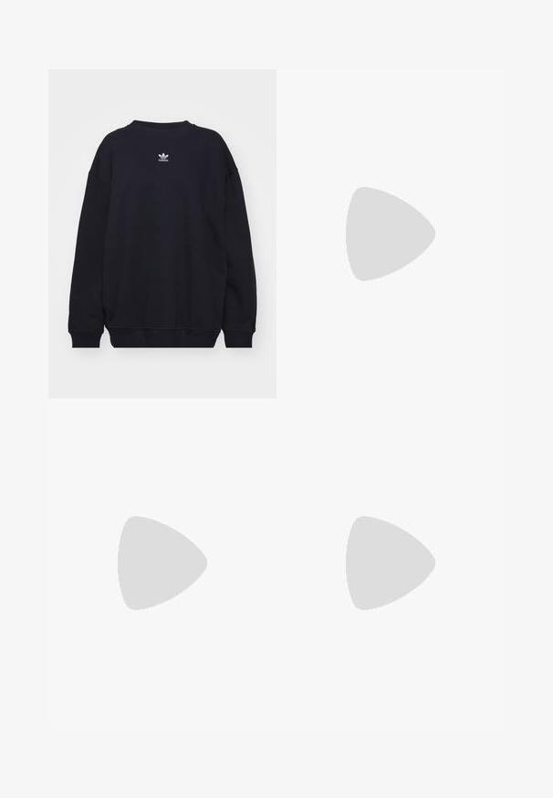 Čierna mikina vyrobená z bavlneného zmesi, s rebrovaným okrajom krku a manžetami, so malým bielym logom Adidas umiestneným centrálně na hrudi.; Čierny rebrovaný krátky top bez rukávov s okrúhlym výstrihom a malým bielym logom Adidas trefoil umiestneným v strede pri golieri.; Svetlosivé tepláky s elastickým pásom a manžetami, bočnými vreckami a malým bielym logom na hornej časti stehna.; Čierna atletická obuv s tromi bielymi pruhmi, žltými šnúrkami a textúrovaným povrchom. Má zakrivený dizajn a gumenú podrážku.