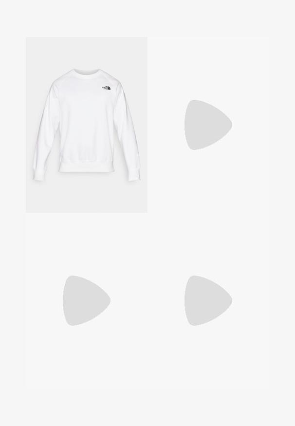 Sudadera blanca con cuello redondo, mangas raglán largas, puños y dobladillo de canalé, con un pequeño logo negro en la parte superior izquierda del pecho.; Camiseta de algodón de color azul marino con mangas cortas, que presenta un destacado logo en rojo y blanco con las letras "HH" y el texto "HELLY HANSEN" debajo del logo.; Bermudas de algodón azul marino con cintura elástica y cordón. Presenta un logo blanco en la esquina inferior derecha. Textura suave.; Zapatilla deportiva negra con una parte superior de malla texturizada, acentos sintéticos contrastantes y una suela de goma resistente. Presenta un sistema de cordones seguro y una lengüeta trasera.