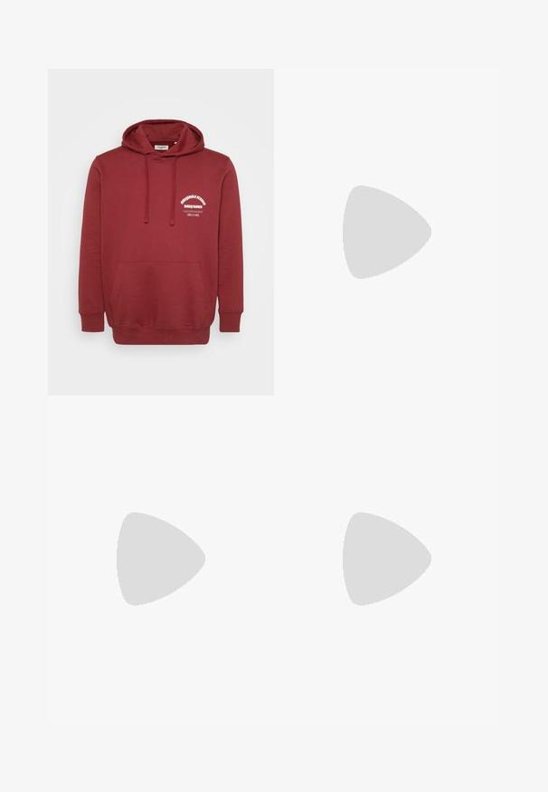 Bordeauxfarbener Hoodie mit Kordelzügen, vordertasche, und weißem Textlogo auf der linken Brust mit der Aufschrift "Originals Studio Daily Basics."; Bordeaux Baumwoll-T-Shirt mit runder Halslinie, kurzen Ärmeln und einem kleinen weißen Logo auf der linken Brust. Glatte Textur und klassischer Schnitt.; Schwarze Jogginghose aus weichem Material, mit elastischem Bund, Kordelzug, Seitentaschen und einem kleinen Logodetail auf der Hüfte.; Nike Sportswear AIR FORCE 1 07 FLYEASE - Sneaker low - black