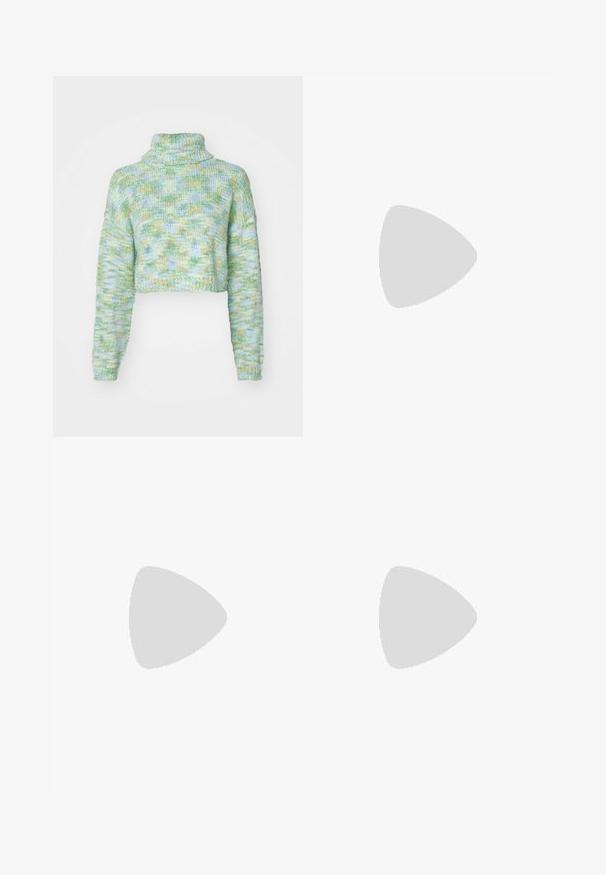 ONLY ONLELOISE CROP ROLLNECK - Pullover - absinthe green; Jupe noire en mailles texturées avec des rayures argentées en zigzag, conçue avec une silhouette évasée et une taille noire solide.; Even&Odd Bottes à plateau - black; Bracelet chaîne ton or avec un charm en lettres "DKNY" ton argent incrusté de petits cristaux transparents et une fermeture à fermoir mousqueton.