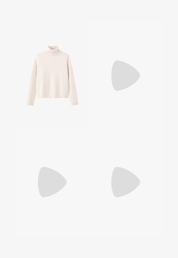 Pull à col roulé rose clair en tissu tricoté doux, doté d'un col et de poignets côtelés, avec une coupe décontractée et un design minimaliste.; Pantalon large marron avec plis à l'avant, passants de ceinture et tissu texturé.; Bottine en cuir bordeaux avec un bout pointu, un design épuré et un haut talon aiguille. Texture lisse avec un discret grain.; Sac à main en cuir violet foncé avec un design structuré, deux poignées, des accessoires dorés, un rabat plat avec un fermoir et un détail porte-clés.