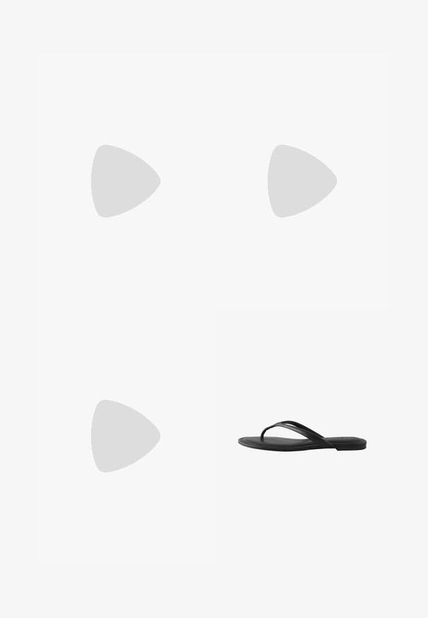 Lichtbeige mouwloze top met dunne bandjes, met een eenvoudig recht ontwerp en een gladde, licht glanzende textuur. Geen patronen of accenten.; Zwarte teenslipper met een platte zool, eenvoudige Y-vormige bandjes en minimale voering, gezien vanuit de zijkant tegen een witte achtergrond.; Zwarte cat-eye zonnebril met donkergrijze lenzen, slank plastic frame, puntige hoeken en rechte pootjes. Geen zichtbare hardware of accenten.; Zwarte geweven handtas met een enkele gevlochten hengsel, rechthoekige vorm en glanzend gestructureerd oppervlak.