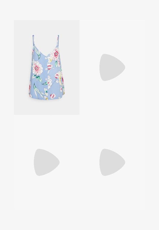 ONLY Tall ONLNOVA LIFE BUTTON SINGLET - Top - multicolored/offwhite; Weiße, schmale Jeans aus einem dehnbaren Baumwollmix, mit vorderen Taschen, einem Reißverschluss und einem einzelnen Knopfverschluss.; Weiße Leinenschuhe mit niedrigem Schnitt, runder Zehenpartie, sechs Ösen und einer strukturierten Gummisohle. Glattes Material mit minimalen Akzenten.; Goldene Creolen mit einer glatten, polierten Oberfläche. Abgerundete Form, mittlere Größe, ausgestattet mit einem sicheren Verschlussmechanismus.