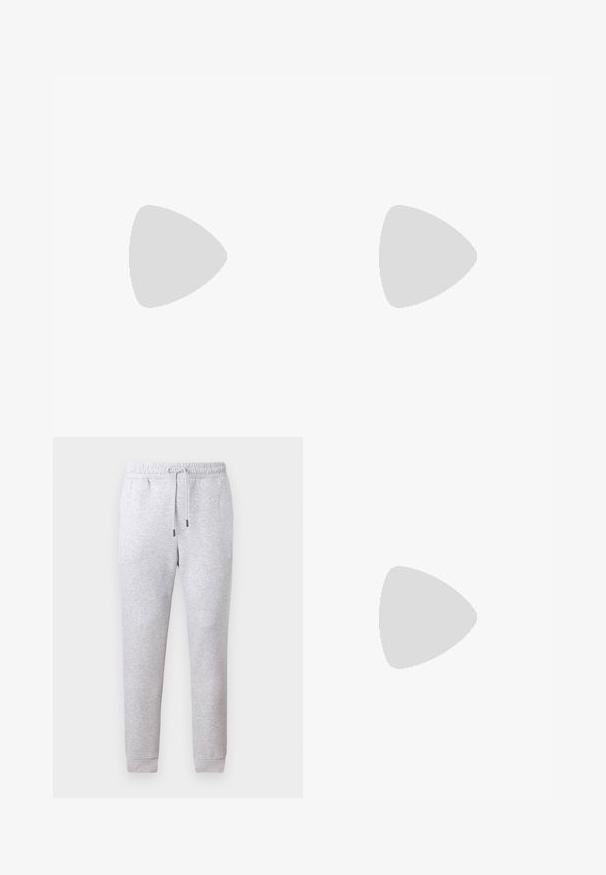 Sort bomulds T-shirt med korte ærmer og rund hals. Har grøn "Kanye" signatur grafik foran. Ensfarvet bagpå og afslappet pasform.; Grå sweatpants i blødt bomuldsblandingsmateriale. Har en elastisk talje med snørebånd og smalle cuffe. Glat tekstur, ingen mønstre.; Hvid atletisk sneaker med mesh og syntetiske overlays, snørelukning, tyk polstret sål og diskret branding på sidepanelet.; Sort nylon crossbody taske med lynlås, justerbar rem og et hvidt mærke med teksten "Karl Lagerfeld Paris." Kompakt design.