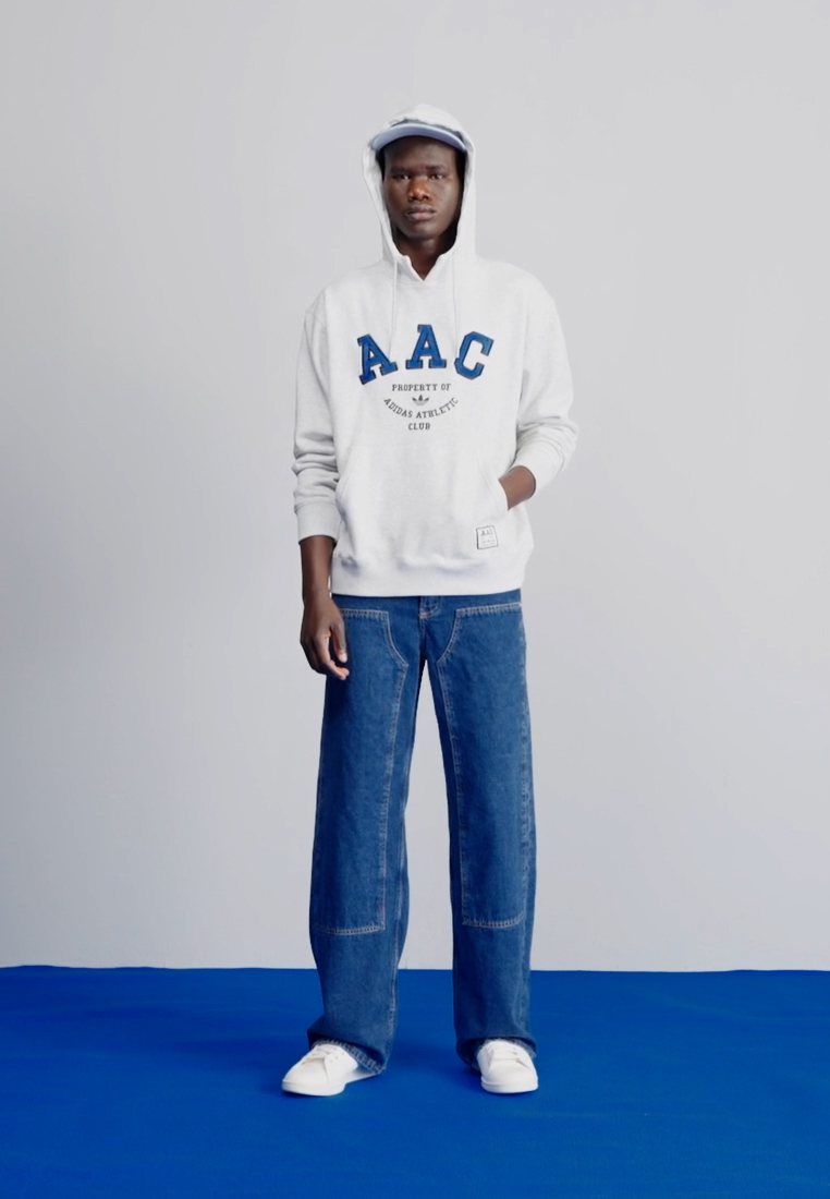 adidas Originals HACK HOOD - Sweatshirt - light grey heather/light grey ...