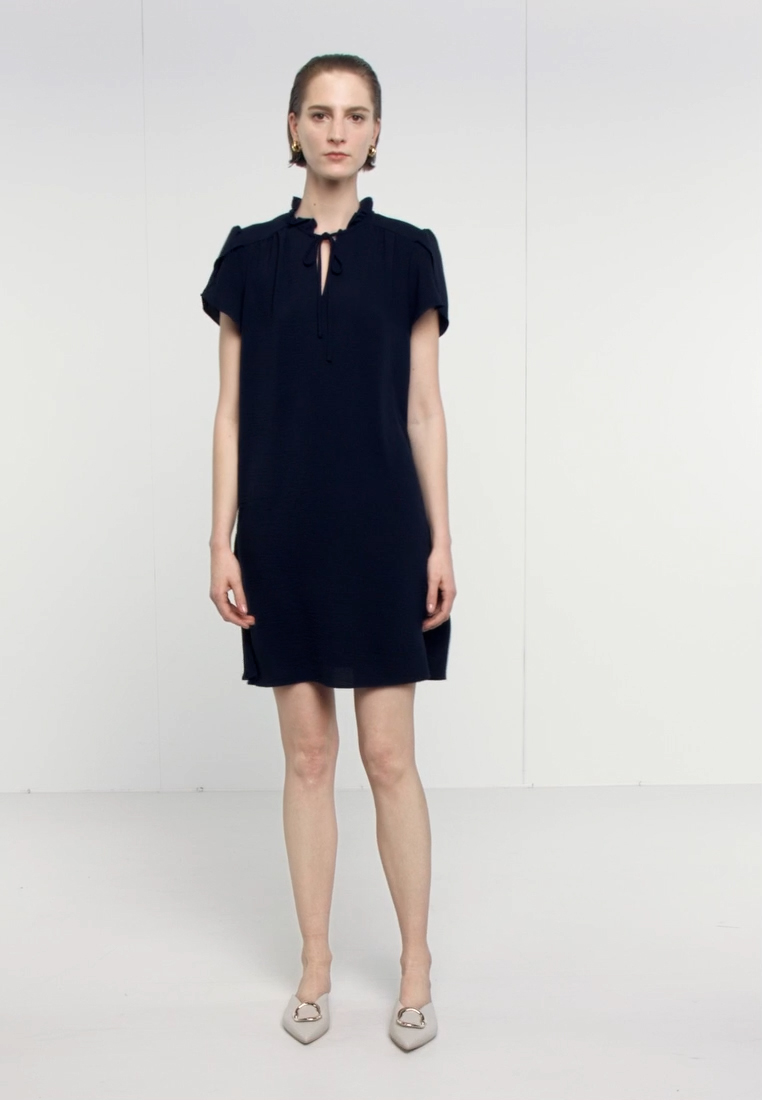 DKNY ENVELOPE RUFFLED DRESS Robe de jour spring navy/bleu marine