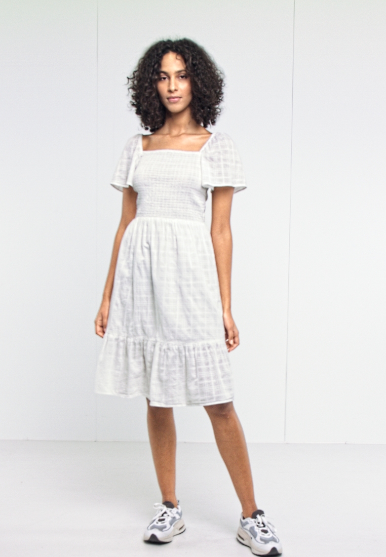 Gap Tall SMOCK DRESS Robe de jour new off white/écru ZALANDO.FR
