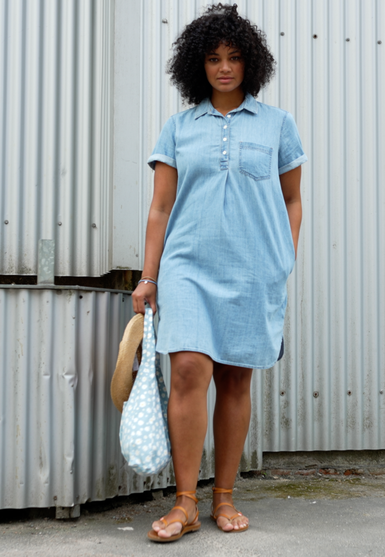 gap denim popover dress