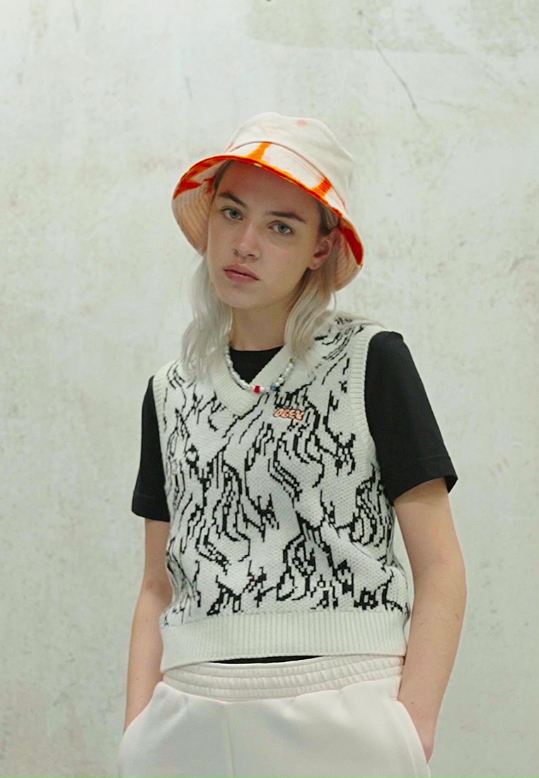 Obey Clothing - FLAME VEST - Neule - off-white - 1