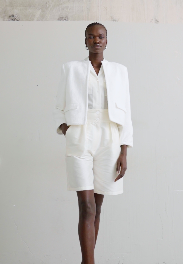 Theory white linen blazer Clearance