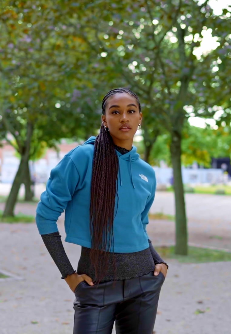 The North Face COORDINATES CROP HOODIE Jersey con capucha harbor