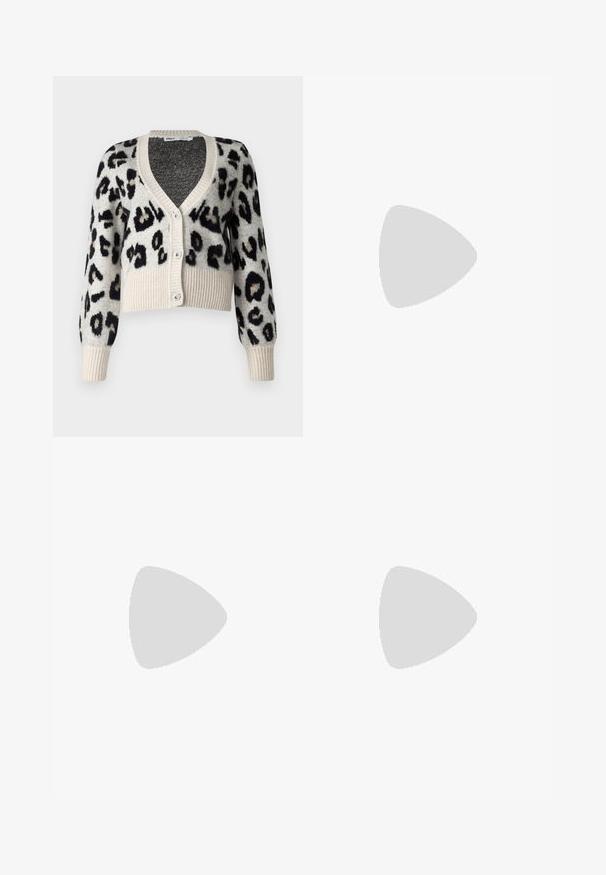 ONLY ONLSARA GLITTER - Adīta jaka - pumice stone/black/gold glitter; Balta bezpiedurkņu topiņš no ribotā auduma, ar noapaļotu kakla izgriezumu un pieguļošu siluetu, ar minimālām šuvēm un bez rotājumiem.; Zilas kokvilnas šortus ar teksturētu, krunkātu dizainu, elastīgu jostu, regulējamu saikni un metāla akcenta galiem.; Balti augstie kanvas sporta apavi ar melnu gumijas zoli, priekšējo gumijas purngalu un sešām acīm lencēm, kuriem ir tīrs, minimālistisks dizains.