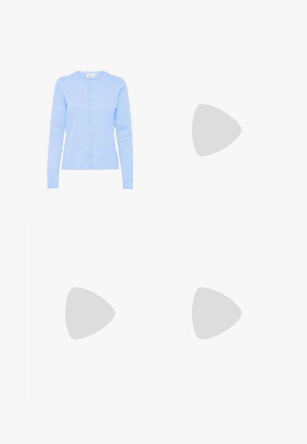 Ljust blå långärmad kofta i mjukt stickat material, med rund halsringning och knappstängning framtill med matchande knappar.; Ljusgul, ärmlös linne i ribbat tyg. Har en rund halsringning och rak skärning, utan synliga mönster eller dekorationer.; Brun bomullsmikrokjol med rak skärning, slät yta och elastisk midja. Har en enkel design utan mönster eller hårdvara.; Svart knähög stövel i mjukt läder, med fyrkantig tå och en kraftig, strukturerad klack. Enkel och strömlinjeformad design.; Sköldpaddsmönstrade glasögon med ovala linser och en elegant, slät yta. Har tunna sidor med en subtil kurva vid tinningarna. Klara linser.; Pieces PCALUANA SHOULDER BAG - Handväska - black