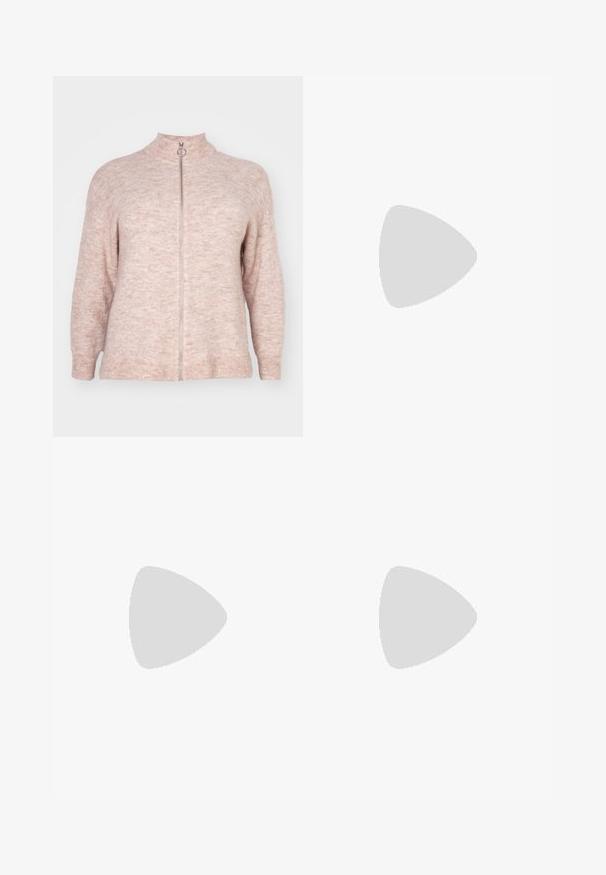 Vero Moda Curve VMCPALMA HIGHNECK ZIP CARDIGAN - Kardigan - silver mink melange; Must have pikkade varrukatega must T-särk, mis on valmistatud puuvillast ja millel on ümar kaelus. Rinnal on valge Nike logo. Pehme tekstuur, lihtne disain.; Mustad mustad sportsipüksid läikiva, siledaga kangaga, pa elastse vöökoha, laia sääre ja väikese logoga vasakul küljel.; Nike Sportswear FIELD GENERAL - Tossud - off-white/black
