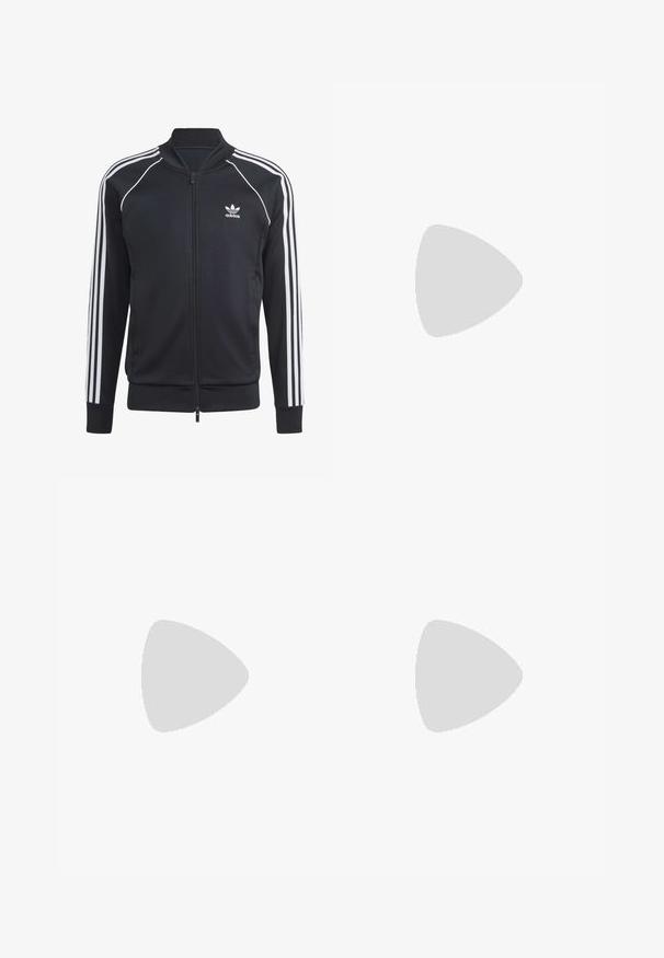 adidas Originals Bomber Jacket - black   white; adidas Originals ADICOLOR - Print T-shirt - white/black; adidas Originals ADICOLOR TEAMGEIST TRACK - Tracksuit bottoms - white   black; adidas Performance PREDATOR FREESTYLE INDOOR - Indoor football boots - off-white/core black/pure ruby
