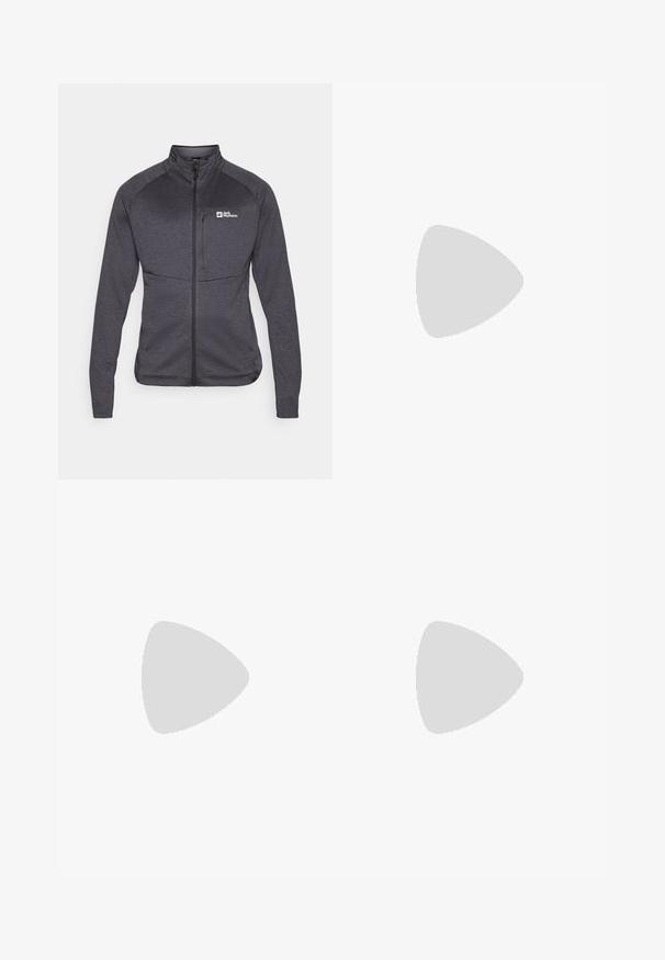 Mørkegrå zip-jakke laget av teksturert materiale. Har høy krage, lange ermer, og logo plassert foran på brystet.; Svart kortermet T-skjorte laget av lett materiale. Har en liten hvit logo på venstre bryst og subtile skulderdetaljer.; The North Face HORIZON PANT - Friluftsbukser - black; Svart terrengløpesko med teksturert overdel, gummisåle og forsterket tåhette. Har polstret krage og løftestropp for enkel påkledning.