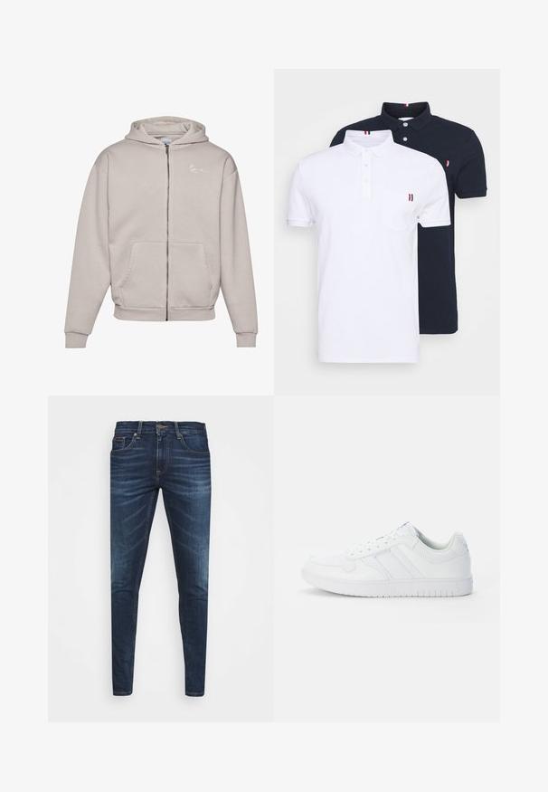 Karl Kani SIGNATURE - Felpa con cappuccio - ash grey/grigio Karl Kani SIGNATURE - Felpa con cappuccio - ash grey/grigio