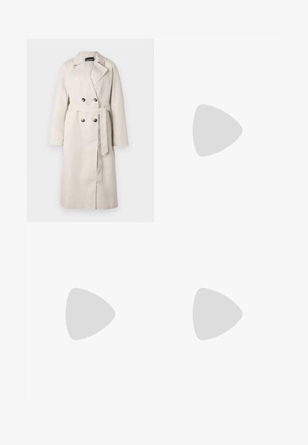 Gabardina beige con un frente de doble botón, amplio cuello y cintura ceñida con cinturón. Presenta mangas largas y un dobladillo recto.; Top corto negro de canalé con escote redondo y diseño sin mangas. Confeccionado con una tela elástica y texturizada. La etiqueta dice "Urban Classics."; Falda de estampado de leopardo en beige y negro, hecha de tejido ligero. Presenta una cintura elástica y un diseño fluido en A.; Botas de cowboy de cuero negro con puntas afiladas, tacones cuña y patrones florales bordados en plata a lo largo del caña. Costuras en contraste por toda la bota.