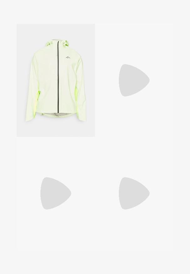 Giacca impermeabile verde chiaro con cappuccio, zip frontale e dettagli neri. Presenta un logo sul petto e polsini elasticizzati.; Due magliette a manica corta con collo tondo, una bianca con strisce nere sulle maniche, l'altra nera con strisce bianche, realizzate in morbido tessuto di cotone.; Pantaloni sportivi neri con elastico in vita, gambe affusolate e un piccolo logo bianco Nike sulla coscia sinistra. Tessuto liscio, senza fantasie.; Under Armour PHANTOM FORE - Scarpe da golf - black/metallic gun metal