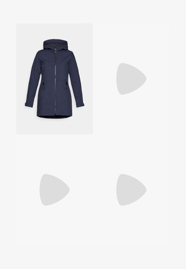 Icepeak ALAMOSA - Softshell jakna - dark blue; Temno modra bombažna majica s kratkimi rokavi, ki na sprednji strani prikazuje večbarvni logotip Lotto in geometrijski vzorec.; Temno modre športne legice z visokim pasom, z žepi na zadrgo in logotipom na mečih. Gladek, elastičen material z detajli šivov.; Bele športne čevlje z zlatimi detajli, mrežastim zgornjim delom, lahkim podplatom, trojnim pasom na strani in teksturirano podplatno za oprijem.