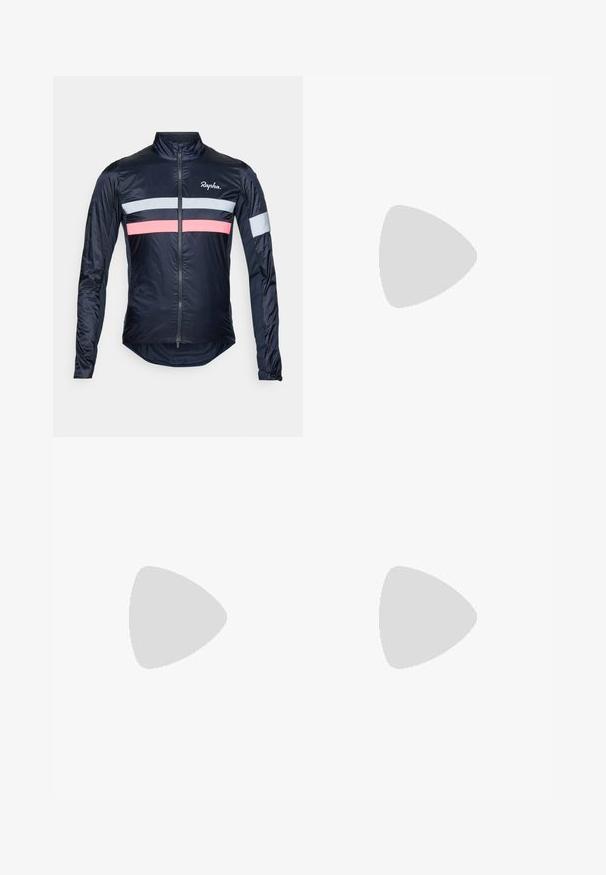 Marine fietsjack met een volledige rits, lichtgewicht materiaal, reflecterende grijze en roze strepen, en mesh accenten op de mouwen en de rug.; Zwart sportshirt met korte mouwen, gemaakt van vochtafvoerende stof, met een gestructureerde grijze accent op de schouder en een subtiele merklocatie.; Zwarte shorts gemaakt van lichtgewicht stof, met een knoopsluiting en twee zijzakken. Eenvoudig ontwerp met strakke lijnen en minimale details.; Giro STYLUS  - Fietsschoenen - black