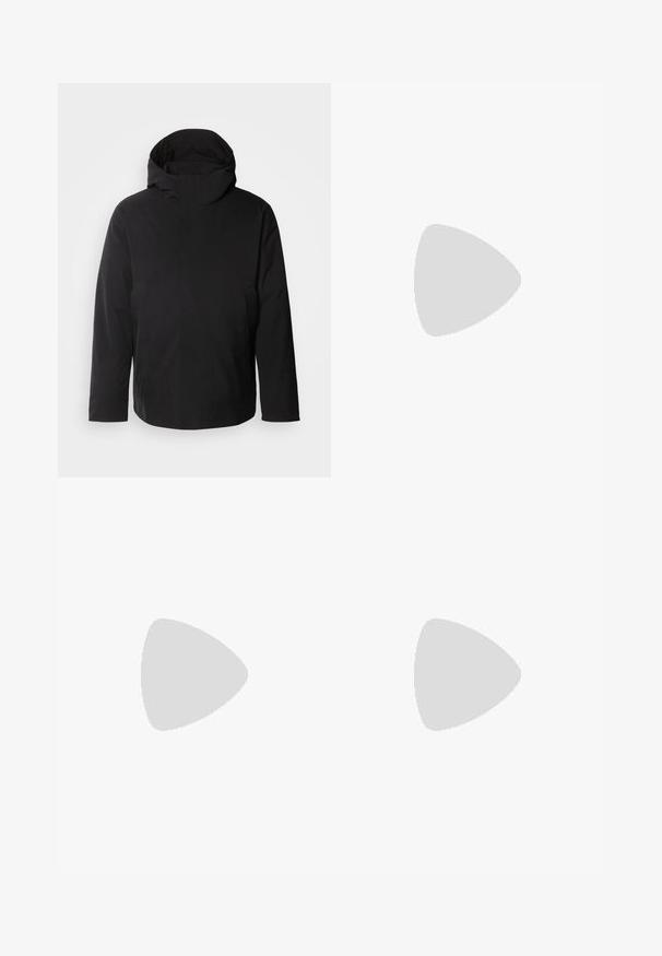 Calvin Klein - Kurtka zimowa; Brązowa polo z długim rękawem, z kołnierzykiem, trzema guzikami i ściągaczami przy mankietach. Wykonana z miękkiej bawełny, o luźnym kroju.; Czarne spodnie o gładkiej fakturze, charakteryzujące się prostym krojem, dwoma przednimi kieszeniami oraz pojedynczym zapięciem na guzik w talii.; Czarne skórzane sneakersy z białą gumową podeszwą. Posiadają okrągły czubek, sznurowany fason i detal z logo z boku. Tylna aplikacja w kolorze białym.