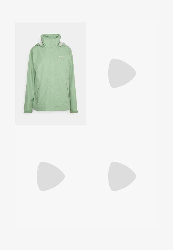 Zelena vodoodporna jakna z visokim ovratnikom, nastavljivim kapuco na vrvico, dvema stranskima žepoma in gladko, lahko teksturo.; Siva majica s kratkimi rokavi z diskretnim teksturiranim vzorcem, okroglim izrezom in Columbia logotipom na prsih. Mehka tkanina, sproščen kroj.; Moške zunanje hlače, temno siva, izdelane iz fleksibilnega materiala, z pasom, žepom na zadrgo in ojačanim šivanjem.; Columbia PEAKFREAK - Pohodniški čevlji - black