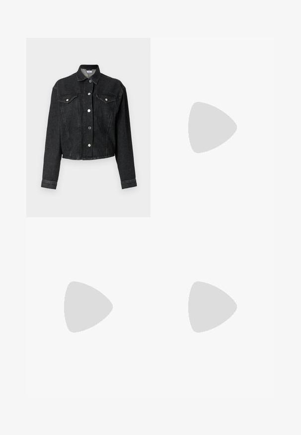Filippa K SHIRT - Jeansjacke - marble bla; Filippa K LOOSE FIT TEE - T-Shirt basic - white; Filippa K Wide Leg - ecru wash; Stuart Weitzman POWER 75 - High Heel Pumps - black