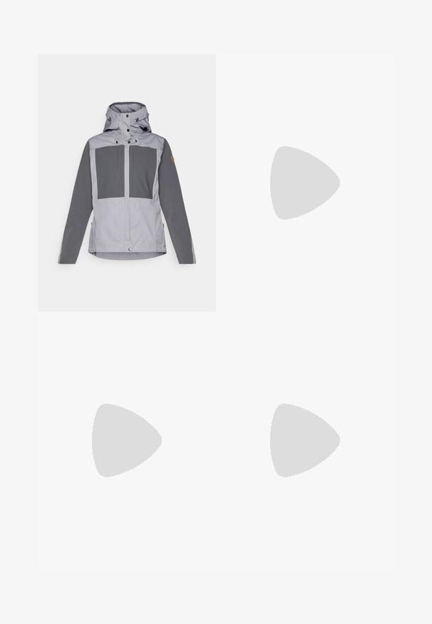 Fjällräven KEB JACKET W - Blouson - flint grey/basalt; Chemise à manches longues gris foncé avec un motif d'arbres rouges et de montagnes ; logo "COLUMBIA" en lettres blanches en gras. Tissu doux, col rond standard.; Columbia BREA FALLS™ COTTON RIPSTOP PANT - Pantalons outdoor - black; Columbia REDMOND - Chaussures de marche - black/citron haze