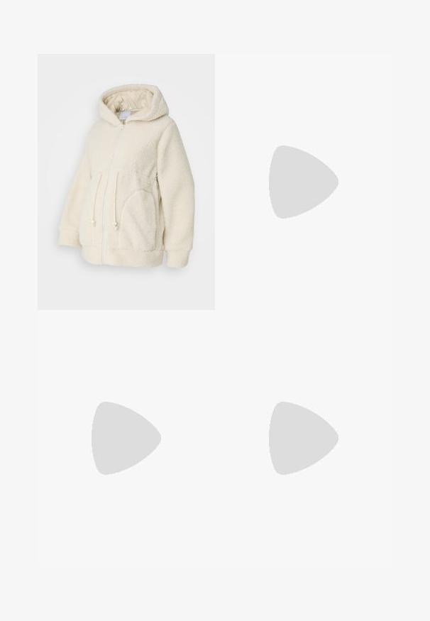 MAMALICIOUS MLRACHEL JACKET - Jachetă de iarnă - birch; Trei topuri de maternitate fără mâneci, în alb, gri și negru. Material elastic cu bretele subtiri ajustabile și cusături laterale pliate pentru confort.; Jeans de maternitate cu picioare din denim albastru și un panou abdominal elastic negru, conceput pentru a susține și a acoperi o burtă în creștere.; Adidași albi din material sintetic neted, cu vârf rotunjit, design cu șireturi, talpă plată și detalii perforate subtile.