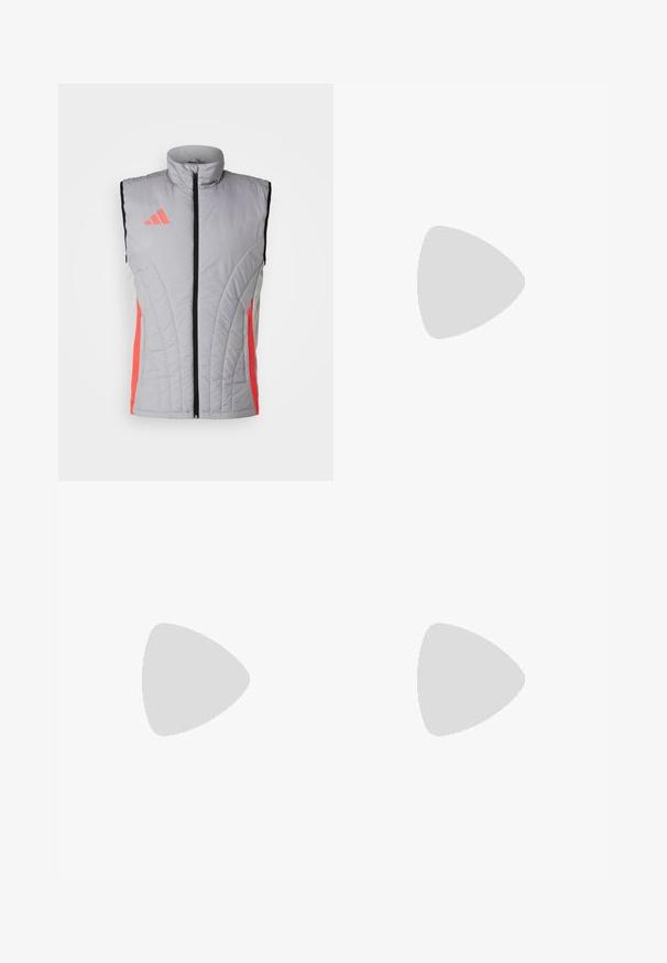 adidas Performance TIRO24 COMPETITION WINTERIZED VEST - Chaleco - light onix/shock red; Camiseta de algodón negra con mangas cortas, cuello redondo y un logo blanco en el lado izquierdo del pecho. Textura suave y diseño sencillo.; Pantalones deportivos negros con cintura elástica, diseño ajustado, bolsillos laterales y un discreto detalle de logo. Fabricados con un material flexible y transpirable.; Zapatilla deportiva negra con parte superior de malla transpirable, acentos en blanco y una suela acolchada. Presenta el logo de tres rayas en el costado.