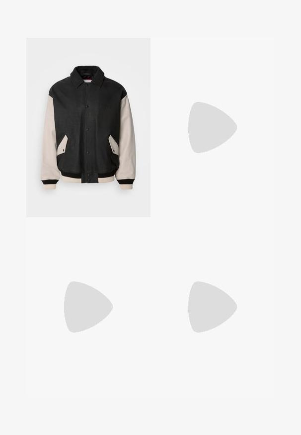 HUGO LIMER - Bomberjacks - black; Zwarte sweatshirt met lange mouwen, ronde halslijn, een grijzige vierkante logo op de voorkant, zachte textuur en geribde manchetten en zoom.; Zwarte sweatpants van zacht stof, met een koord in de taille, een slim fit en een rood logopatch op de linker dij.; Zwarte enkelboot met een gladde afwerking, elastische zijpanelen en een contrasterende rode treklus, met een dikke rubberen zool en een afgeronde teen.; Zwarte gestructureerde laptoptas met dubbele bovenhandvatten, een afneembare schouderband, ritssluiting en een klein logopatcher voor branding.