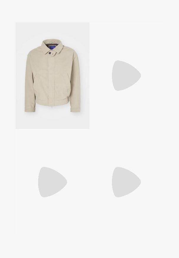 Beige kordfløyelsjakke med krage, knappelukking og frontlommer; har et strukturert stoff og en cropped kant.; Svart bomulls t-skjorte med korte ermer, rund halslinning, har en liten hvit Levi's-logo på brystet, glatt tekstur, klassisk passform.; Svarte straight-leg jeans med oransje sømmer, fem-lomme design, beltehemper, og frontknapp og glidelås lukking.; Beige semskinnsko med rund tå, snøring foran og en teksturert bakre aksent. Hvit gummisåle gir kontrast. Enkelt og moderne design.