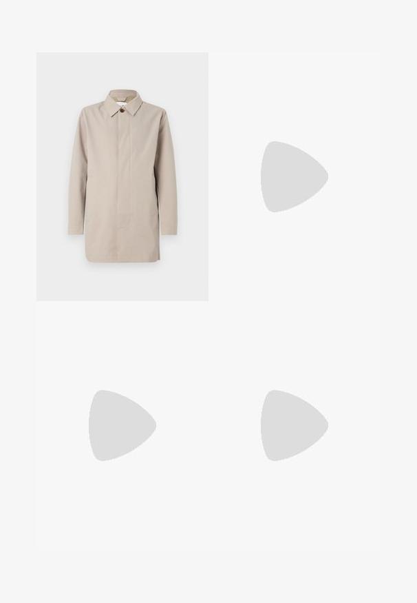 NN.07 KIM  - Krátky kabát - light grey/khaki; Biela bavlnená tričko s okrúhlym výstrihom a krátkymi rukávmi, na prednej strane s potlačou zlatého loga EA7 Emporio Armani.; Čierne športové šortky vyrobené z jemného materiálu, s elastickým pásom a malým žltým logom EA7 na dolnej ľavej nohe.; Biele kožené tenisky s hladkým povrchom, okrúly špičkový dizajn, ploché šnúrky a textúrovaná podrážka. Obsahujú jemné logo na päte.