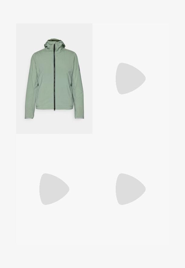 Veste légère de couleur vert clair, avec fermeture éclair, capuche réglable et poignets élastiques. Elle présente une texture simple et lisse, avec un design minimaliste.; Chemise à manches longues gris foncé avec un motif d'arbres rouges et de montagnes ; logo "COLUMBIA" en lettres blanches en gras. Tissu doux, col rond standard.; Columbia BREA FALLS™ COTTON RIPSTOP PANT - Pantalons outdoor - black; Columbia REDMOND - Chaussures de marche - black/citron haze