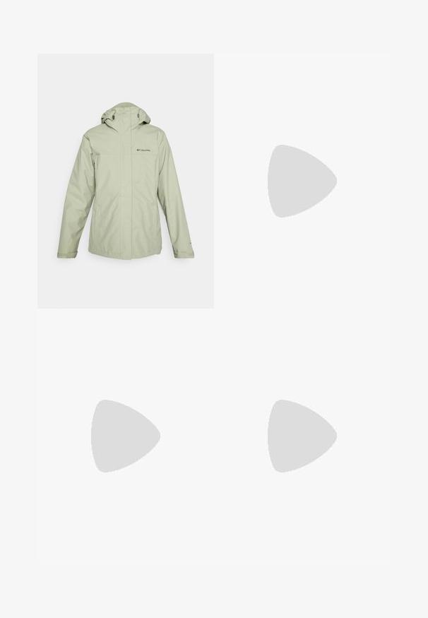 Columbia HIKEBOUND™ II khaki; Czarny t-shirt Columbia z białą okrągłą grafiką gór i rzeki oraz napisem "Columbia Sportswear Company Outside Since 1938."; Czarne legginsy z wysokim stanem, sznurkiem do regulacji, gładką teksturą i dopasowanym krojem. Posiadają detale w postaci przeszyć po bokach.; Czarne buty trekkingowe z średnim cholewem, z teksturowaną cholewą, szarymi akcentami oraz trwałą gumową podeszwą z wypustkami zapewniającymi przyczepność.