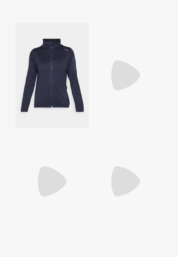 CMP Veste polaire - blue; T-shirt noir à manches courtes en tissu doux. Il présente un logo Adidas blanc et des rayures blanches contrastantes sur les côtés.; Pantalons noirs, légers et imperméables avec une taille élastique, des poches latérales et des poignets ajustables. Présente un logo blanc sur la cuisse gauche.; Chaussure de course noire avec une tige en maille respirante, un bout arrondi, un design épuré, des accents texturés et une semelle rembourrée pour le confort.